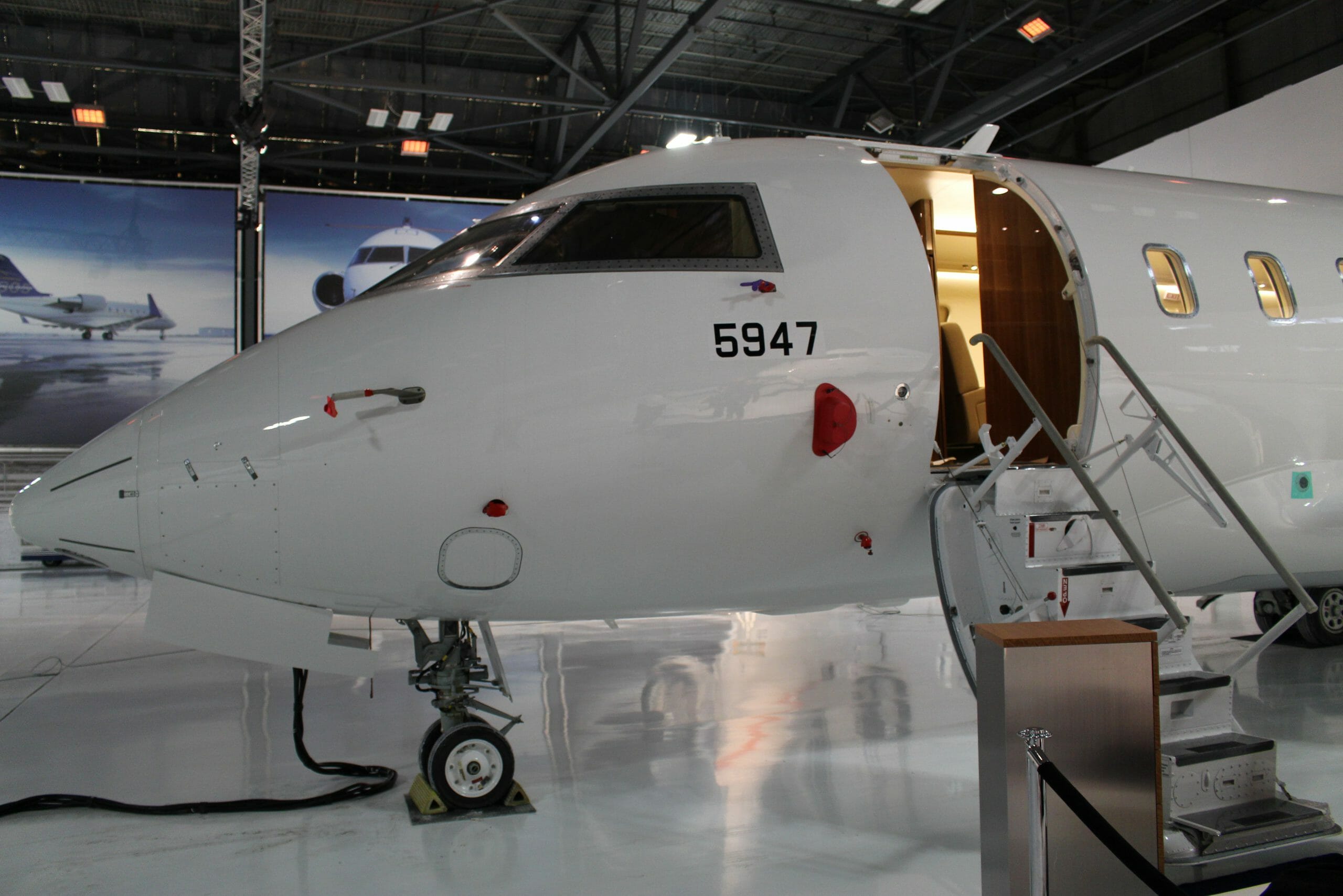 steps open on a private jet